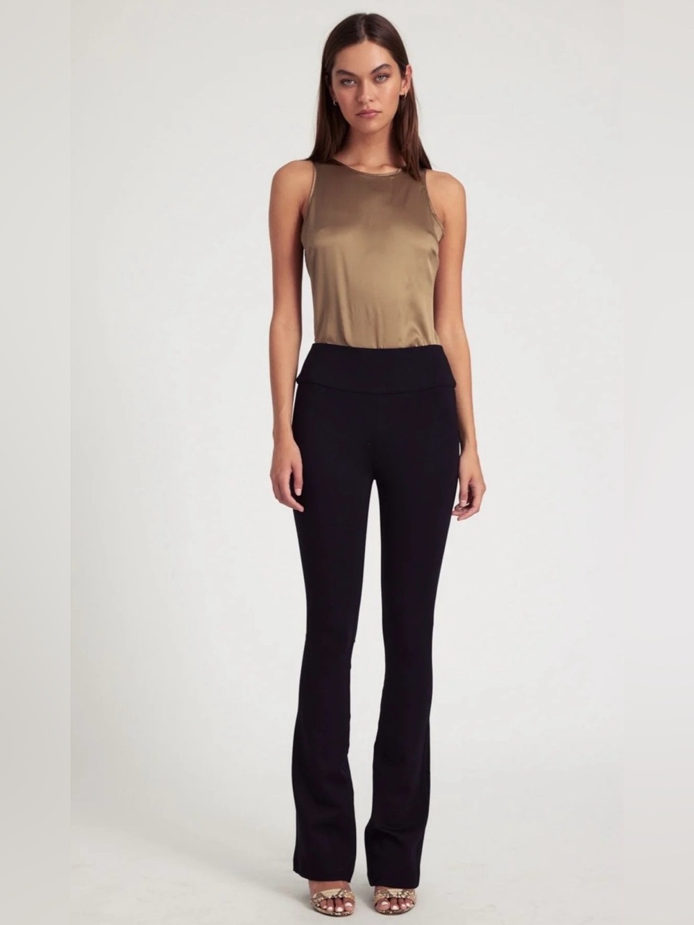 SPRWMN Black Stretch Flare Bootcut Dress Trouser Pants size medium Like New